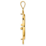 이미지를 갤러리 뷰어에 로드 , 14K Yellow Gold 27 mm Coin Bezel Holder Pendant Riptide 1/2 oz American Eagle Panda US $10 Dollar Liberty Indian Prong
