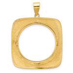 이미지를 갤러리 뷰어에 로드 , 14K Yellow Gold 27 mm Coin Bezel Holder Pendant Riptide 1/2 oz American Eagle Panda US $10 Dollar Liberty Indian Prong
