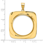 이미지를 갤러리 뷰어에 로드 , 14K Yellow Gold 27 mm Coin Bezel Holder Pendant Riptide 1/2 oz American Eagle Panda US $10 Dollar Liberty Indian Prong
