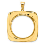 이미지를 갤러리 뷰어에 로드 , 14K Yellow Gold 27 mm Coin Bezel Holder Pendant Riptide 1/2 oz American Eagle Panda US $10 Dollar Liberty Indian Prong

