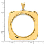 이미지를 갤러리 뷰어에 로드 , 14K Yellow Gold 32 mm Coin Bezel Holder Pendant Riptide Old US Series 1 oz Panda Australian Nugget Kangaroo Koala Prong
