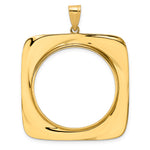 이미지를 갤러리 뷰어에 로드 , 14K Yellow Gold 32 mm Coin Bezel Holder Pendant Riptide Old US Series 1 oz Panda Australian Nugget Kangaroo Koala Prong
