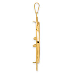 Indlæs billede til gallerivisning 14K Yellow Gold 32.7 mm Coin Bezel Holder Pendant Riptide 1 oz American Eagle Cat Krugerrand Prong
