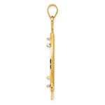 Charger l'image dans la galerie, 14K Yellow Gold 32 mm Coin Bezel Holder Pendant Diamond Cut Ships Anchor Old US Series 1 oz Panda Australian Nugget Kangaroo Koala Prong

