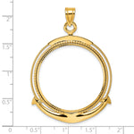 Charger l'image dans la galerie, 14K Yellow Gold 32 mm Coin Bezel Holder Pendant Diamond Cut Ships Anchor Old US Series 1 oz Panda Australian Nugget Kangaroo Koala Prong
