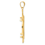 Lade das Bild in den Galerie-Viewer, 14K Yellow Gold 27 mm Coin Bezel Holder Pendant Beaded Ships Anchor 1/2 oz American Eagle Panda US $10 Dollar Liberty Indian Prong
