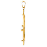 Indlæs billede til gallerivisning 14K Yellow Gold 32 mm Coin Bezel Holder Pendant Beaded Ships Anchor Old US Series 1 oz Panda Australian Nugget Kangaroo Koala Prong
