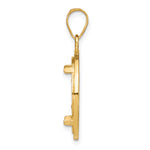 Charger l'image dans la galerie, 10K Yellow Gold 16.5 mm Coin Bezel Holder Pendant Beaded 1/10 oz American Eagle Krugerrand Prong
