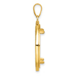 Załaduj obraz do przeglądarki galerii, 10K Yellow Gold 22 mm Coin Bezel Holder Pendant Beaded 1/4 oz American Eagle Panda 2 Rand US $5 Jamestown Prong
