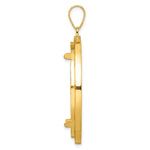 Load image into Gallery viewer, 10K Yellow Gold 32.7 mm Coin Bezel Holder Pendant Beaded 1 oz American Eagle Cat Krugerrand Prong
