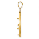 Load image into Gallery viewer, 10K Yellow Gold 16.5 mm Coin Bezel Holder Pendant Teardrop 1/10 oz American Eagle Krugerrand Prong
