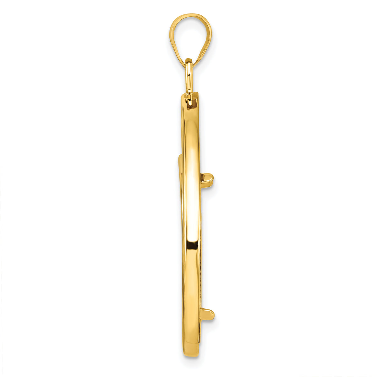 10K Yellow Gold 22 mm Coin Bezel Holder Pendant Teardrop 1/4 oz American Eagle Panda 2 Rand US $5 Jamestown Prong