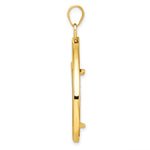 Carica l'immagine nel visualizzatore di Gallery, 10K Yellow Gold 22 mm Coin Bezel Holder Pendant Teardrop 1/4 oz American Eagle Panda 2 Rand US $5 Jamestown Prong
