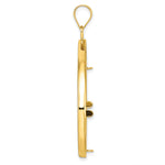 Indlæs billede til gallerivisning 10K Yellow Gold 27 mm Coin Bezel Holder Pendant Teardrop 1/2 oz American Eagle Panda US $10 Dollar Liberty Indian Prong
