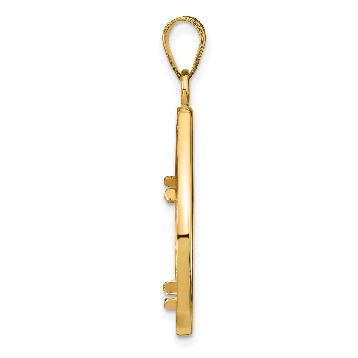 10K Yellow Gold 16.5 mm Coin Bezel Holder Pendant Diamond Cut Teardrop 1/10 oz American Eagle Krugerrand Prong