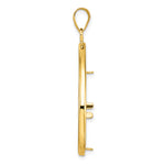 Carica l'immagine nel visualizzatore di Gallery, 10K Yellow Gold 22 mm Coin Bezel Holder Pendant Diamond Cut Teardrop 1/4 oz American Eagle Panda 2 Rand US $5 Jamestown Prong
