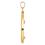 Indlæs billede til gallerivisning 10K Yellow Gold 27 mm Coin Bezel Holder Pendant Diamond Cut Teardrop 1/2 oz American Eagle Panda US $10 Dollar Liberty Indian Prong
