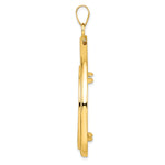 Załaduj obraz do przeglądarki galerii, 10K Yellow Gold 32.7 mm Coin Bezel Holder Pendant Diamond Cut Teardrop 1 oz American Eagle Cat Krugerrand Prong
