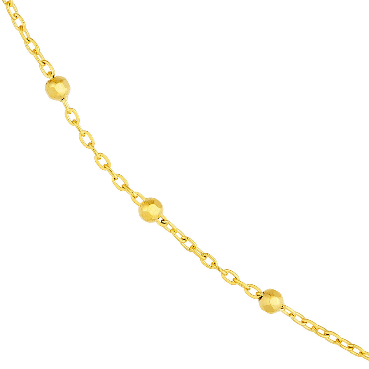 14k yellow white gold faceted bead saturn chain wholesale bulk