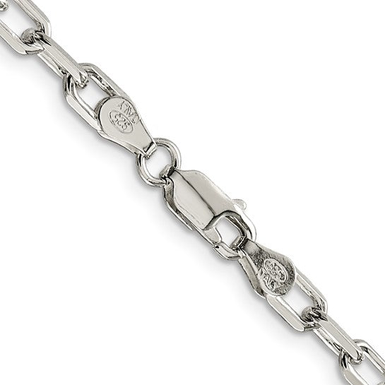 sterling silver diamond cut 4.50mm cable bracelet necklace chain