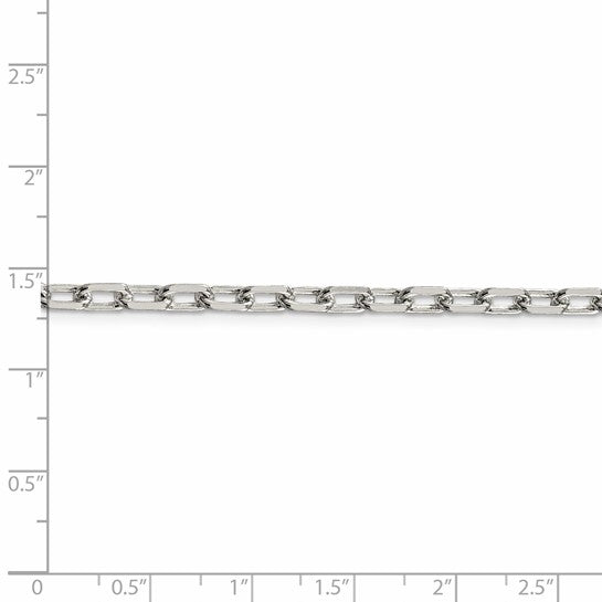sterling silver diamond cut 4.50mm cable bracelet necklace chain