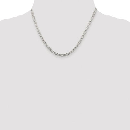 sterling silver diamond cut 4.50mm cable bracelet necklace chain
