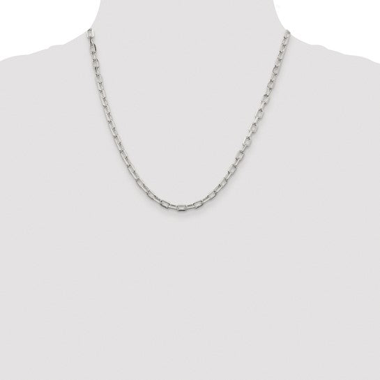 sterling silver diamond cut 4.50mm cable bracelet necklace chain