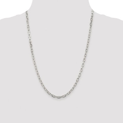sterling silver diamond cut 4.50mm cable bracelet necklace chain