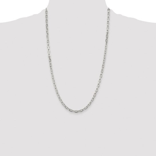 sterling silver diamond cut 4.50mm cable bracelet necklace chain