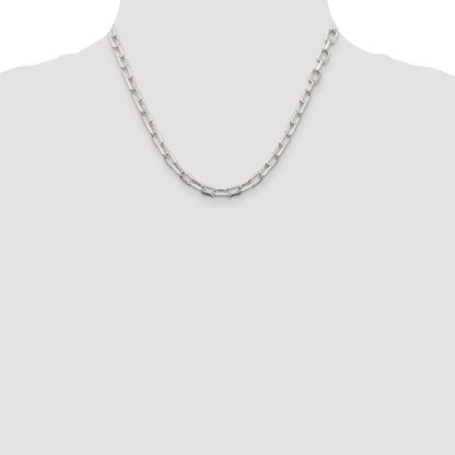 sterling silver diamond cut 5.75mm cable bracelet necklace chain