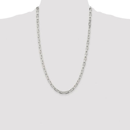 sterling silver diamond cut 5.75mm cable bracelet necklace chain