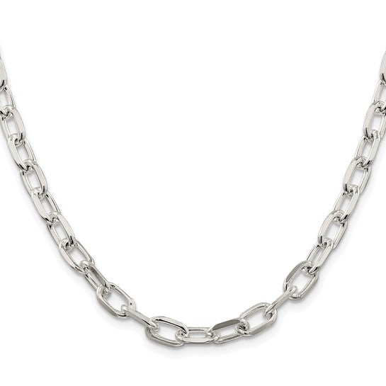 sterling silver diamond cut 6.65mm cable bracelet necklace chain