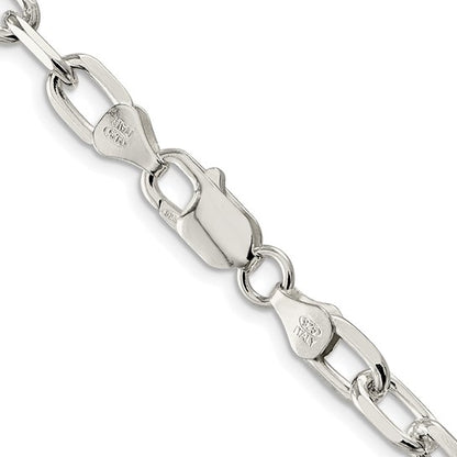 sterling silver diamond cut 6.65mm cable bracelet necklace chain
