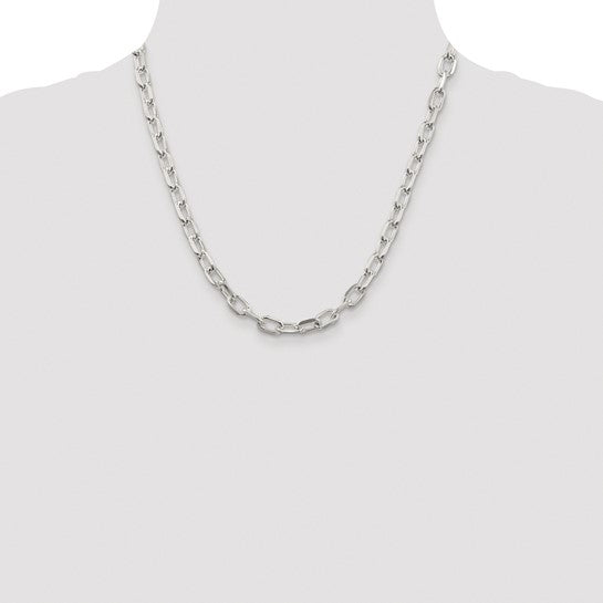 sterling silver diamond cut 6.65mm cable bracelet necklace chain