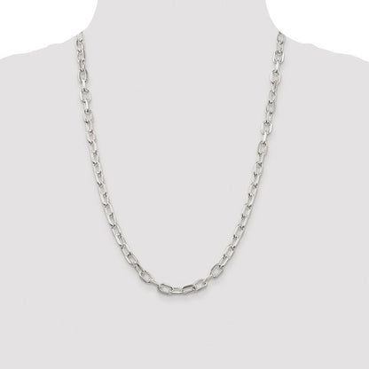 sterling silver diamond cut 6.65mm cable bracelet necklace chain