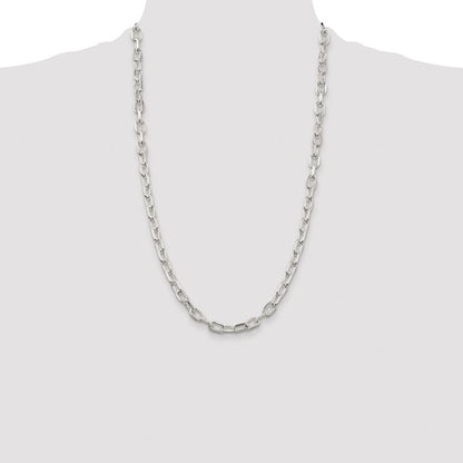 sterling silver diamond cut 6.65mm cable bracelet necklace chain