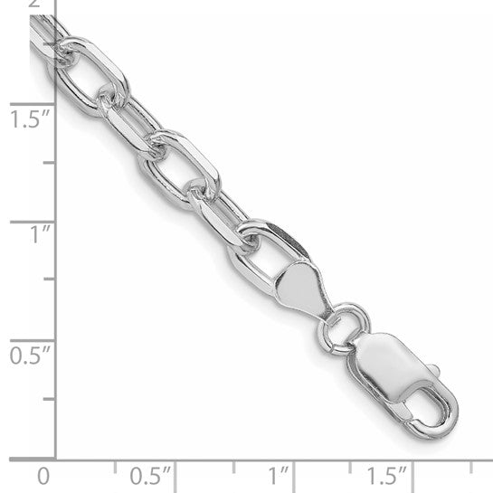 sterling silver diamond cut 6.65mm cable bracelet necklace chain