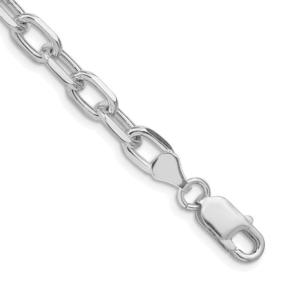 sterling silver diamond cut 6.65mm cable bracelet necklace chain