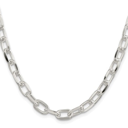sterling silver diamond cut 7.5mm cable bracelet necklace chain