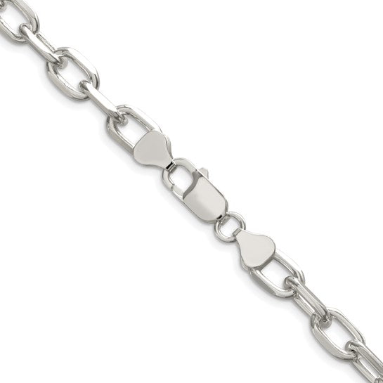 sterling silver diamond cut 7.5mm cable bracelet necklace chain