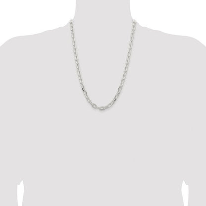 sterling silver diamond cut 7.5mm cable bracelet necklace chain