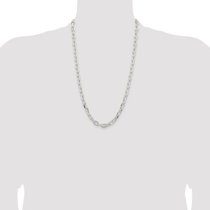 sterling silver diamond cut 7.5mm cable bracelet necklace chain