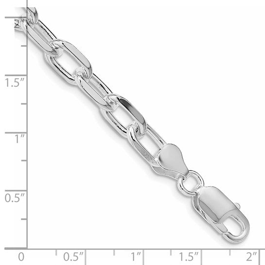 sterling silver diamond cut 7.5mm cable bracelet necklace chain