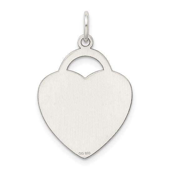 sterling silver heart charm engraved personalized monogram