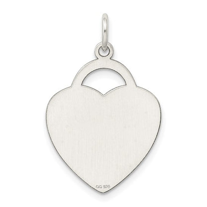 sterling silver heart charm engraved personalized monogram