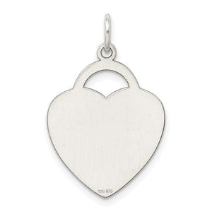 Sterling Silver Heart Charm Engraved Personalized Monogram