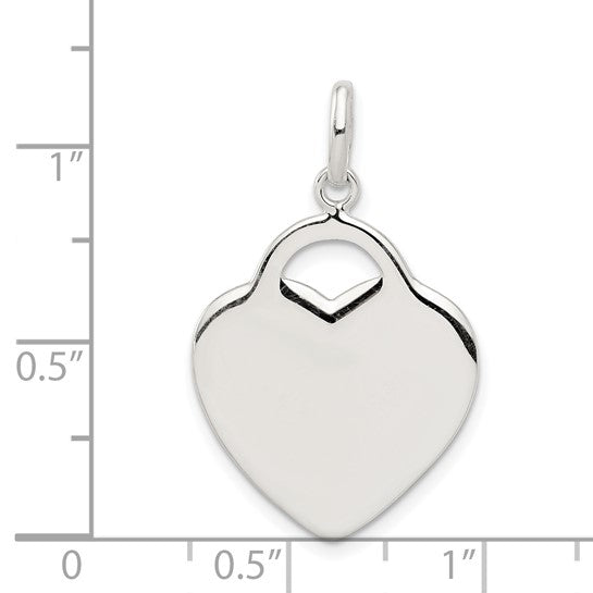 sterling silver heart charm engraved personalized monogram