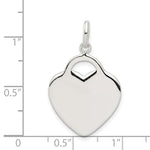 Indlæs billede til gallerivisning Sterling Silver Heart Charm Engraved Personalized Monogram
