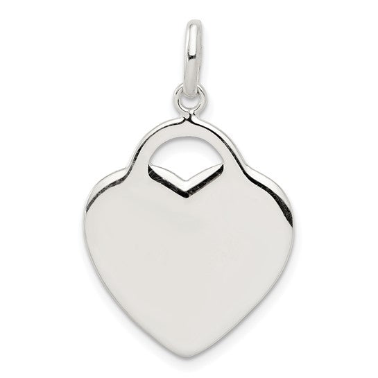 sterling silver heart charm engraved personalized monogram