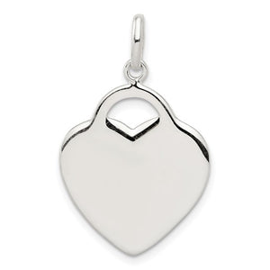 sterling silver heart charm engraved personalized monogram